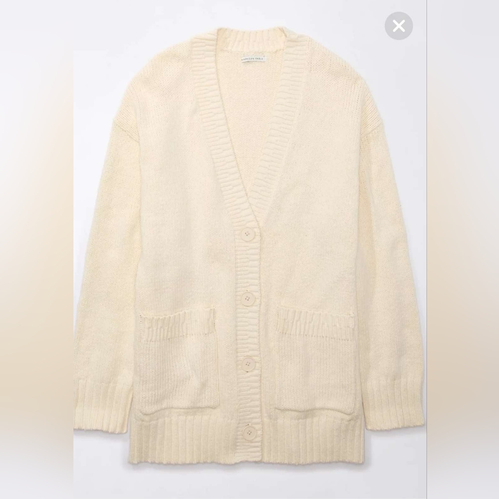 Cream Cardigan Sweater